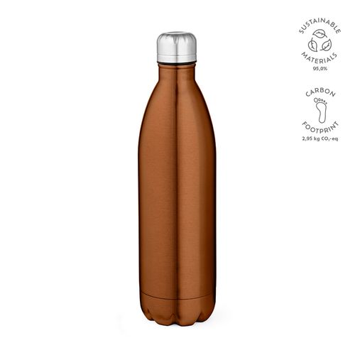 cobre Botella Mississippi 1100P; rInox,1100 ml. Doble pared. Brillante