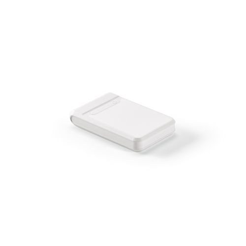 white Batería externa AmpX; rABS , 6000 mAh y 18 W. Carga PC 2/ 3 veces