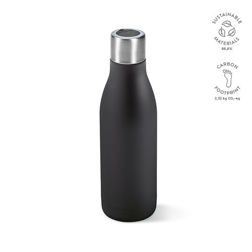 black Botella Parana; de rInox, 550 ml. Doble pared. Esterilizador UV