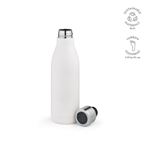 white Botella Parana; de rInox, 550 ml. Doble pared. Esterilizador UV