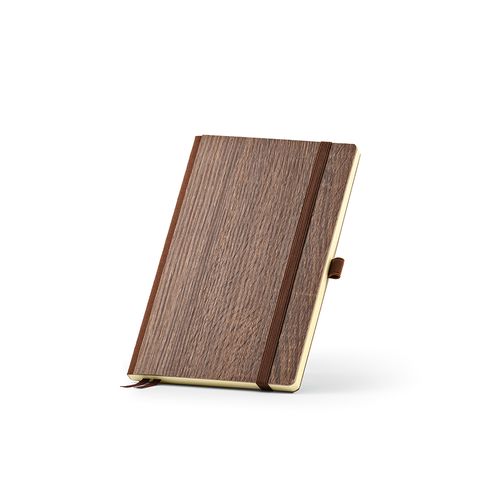 Carnet Steinbeck couverture en bois, 196p 70g/m²