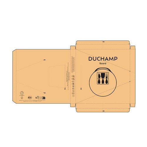 Planche à découper Duchamp en bambou avec ustensiles à fromage