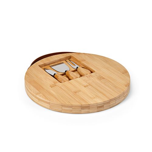 Planche à découper Duchamp en bambou avec ustensiles à fromage