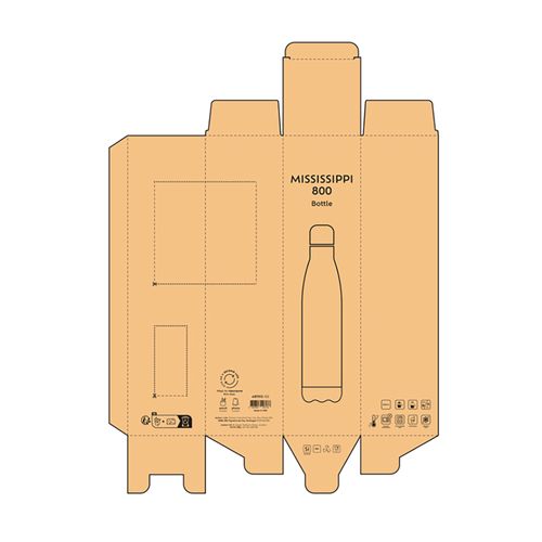 Gourde Mississippi 800 rInox 810ml. Double paroi, étanche.