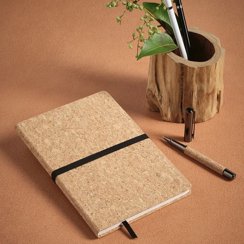 Carnet Goethe couverture en liège, 196p recyclées 70g/m²