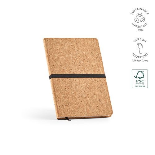 Carnet Goethe couverture en liège, 196p recyclées 70g/m²