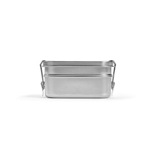 Boîte repas Picasso rInox 1240 ml, 2 niveaux,fermeture latérale