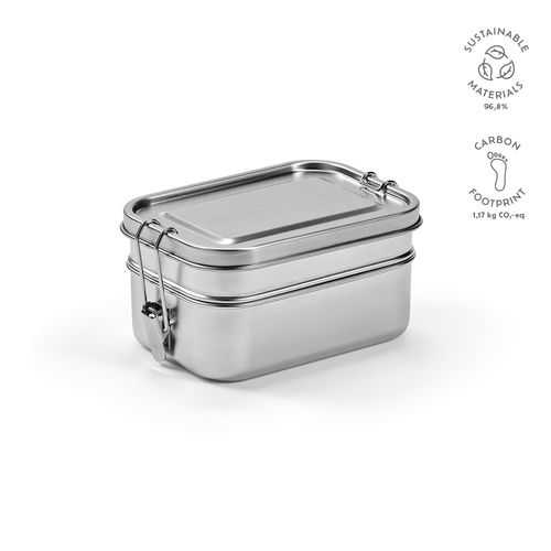 Boîte repas Picasso rInox 1240 ml, 2 niveaux,fermeture latérale - 2