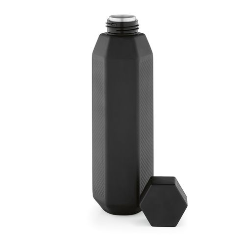 Botella Hexagul; rInox, 530 ml. Doble pared  hexagonal, hermética