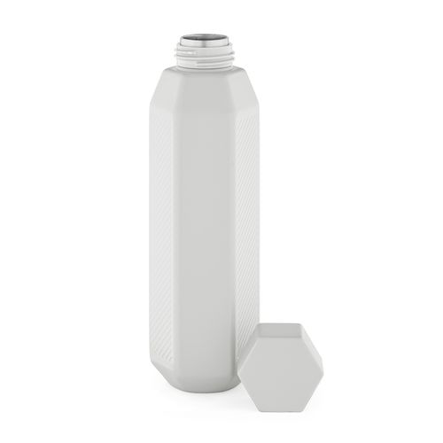 Botella Hexagul; rInox, 530 ml. Doble pared  hexagonal, hermética