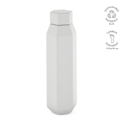 Botella Hexagul; rInox, 530 ml. Doble pared  hexagonal, hermética
