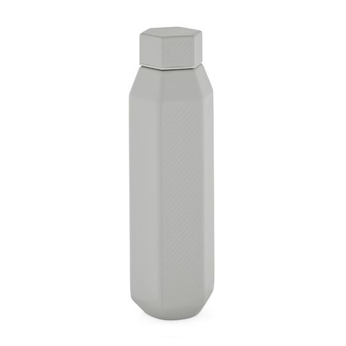 BOTELLA HEXAGUL; RINOX, 530 ML. DOBLE PARED  HEXAGONAL, HERMÉTICA
