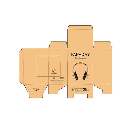 Casque sans fil Faraday en rABS & liège, 400mAh, autonomie 8h.