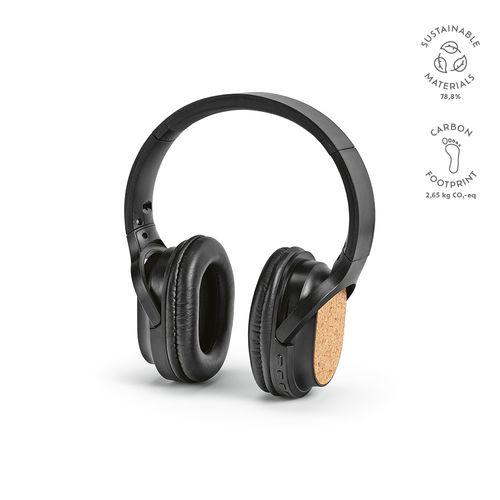 Casque sans fil Faraday en rABS & liège, 400mAh, autonomie 8h.