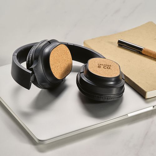 Casque sans fil Faraday en rABS & liège, 400mAh, autonomie 8h.