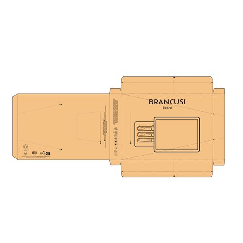 Planche à découper Brancusi en bambou avec couteaux de cuisine