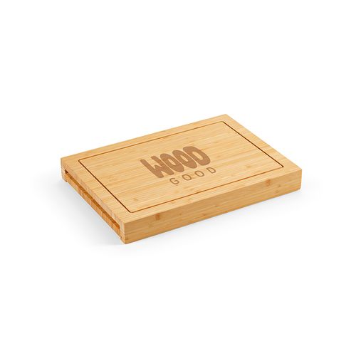 Planche à découper Brancusi en bambou avec couteaux de cuisine