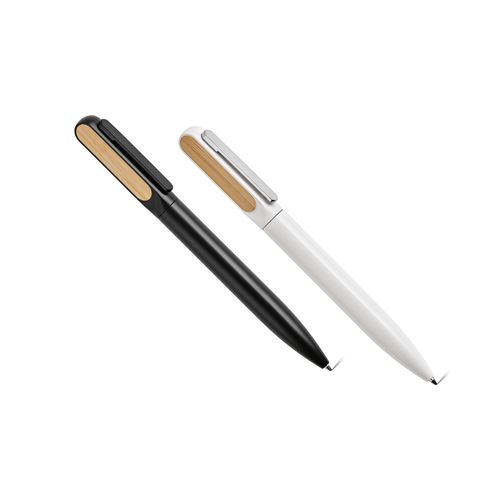 Stylo Plato en aluminium recyclé, encre bleue 1 km Dokumental®