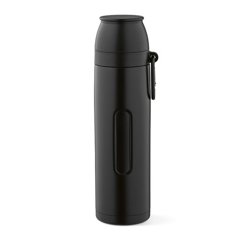 Termo Flinders;  de rInox,  1080 ml. Incluye 2 tazas y mosquetón