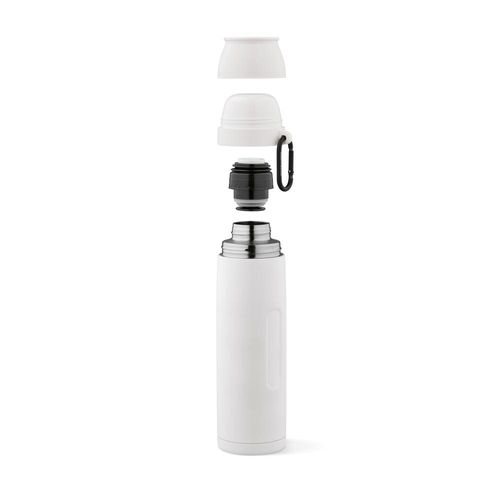 Termo Flinders;  de rInox,  1080 ml. Incluye 2 tazas y mosquetón