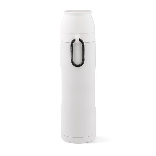Termo Flinders;  de rInox,  1080 ml. Incluye 2 tazas y mosquetón