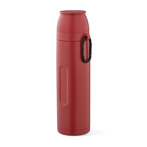 burdeos Termo Flinders; de rInox, 1080 ml. Incluye 2 tazas y mosquetón