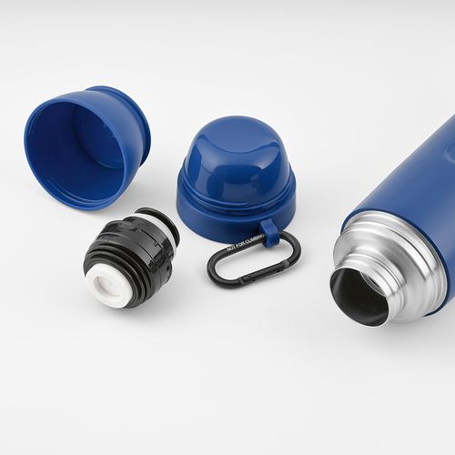 Termo Flinders;  de rInox,  1080 ml. Incluye 2 tazas y mosquetón