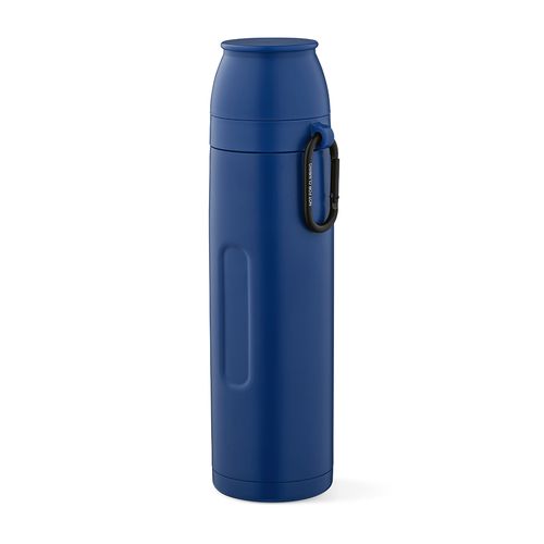 azul marino Termo Flinders; de rInox, 1080 ml. Incluye 2 tazas y mosquetón