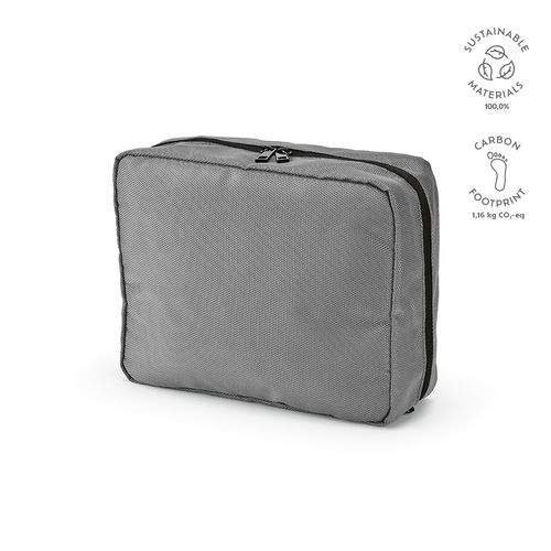 gray Neceser Venice de 4,5 l de rPET y revestimiento PU. Para colgar