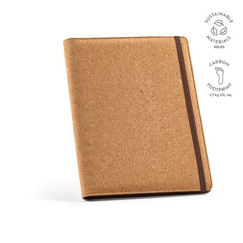 Conférencier Kafka A4 liège, bloc 64p, Fermé par élastique - 2