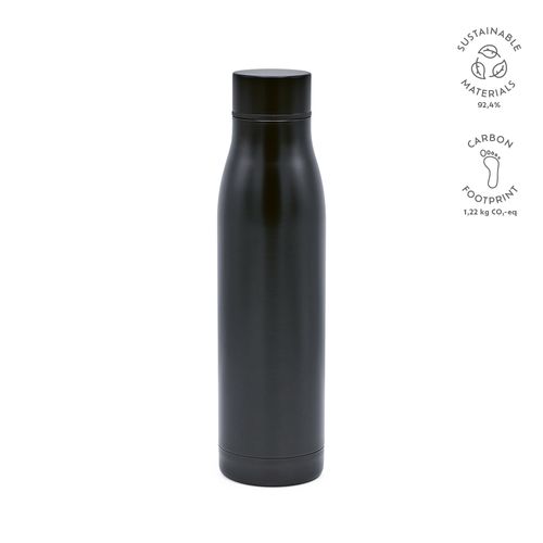 black Botella Acuara; de rInox, 630 ml. Doble pared y hermética