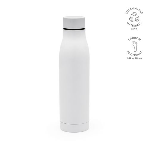 white Botella Acuara; de rInox, 630 ml. Doble pared y hermética