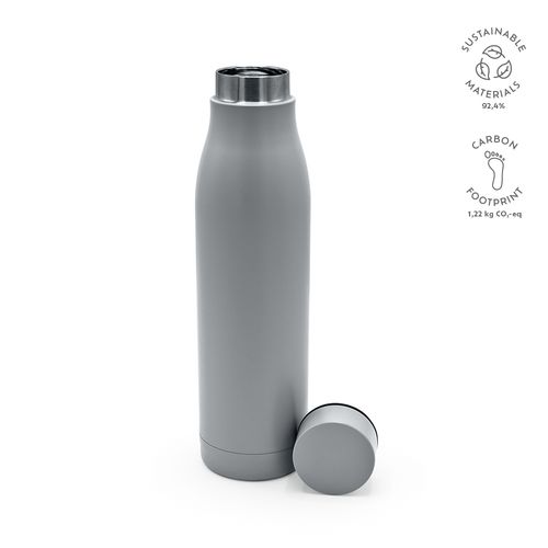 plateado Botella Acuara; de rInox, 630 ml. Doble pared y hermética