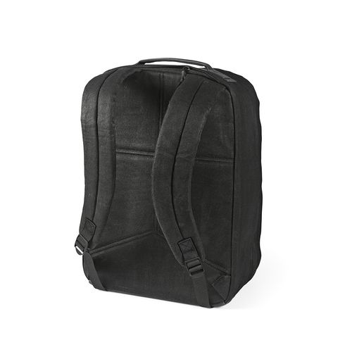 black Mochila Cape Town; 27L, algodón reciclado 230gsm. Portátil 17