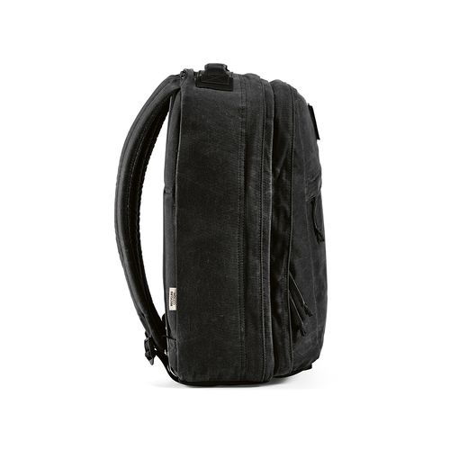 black Mochila Cape Town; 27L, algodón reciclado 230gsm. Portátil 17