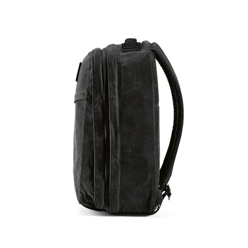 black Mochila Cape Town; 27L, algodón reciclado 230gsm. Portátil 17