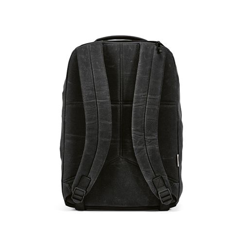 black Mochila Cape Town; 27L, algodón reciclado 230gsm. Portátil 17