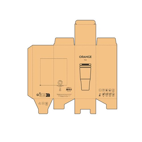Gobelet de voyage Orange rSS 600ml. Triple paroi, étanche