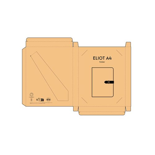 Conférencier Eliot A4 rCoton, bloc  64p, fermeture rPU