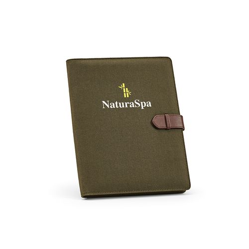 Carpeta Eliot A4 de rCotton. Con 64 hojas FSC y cierre de rPU