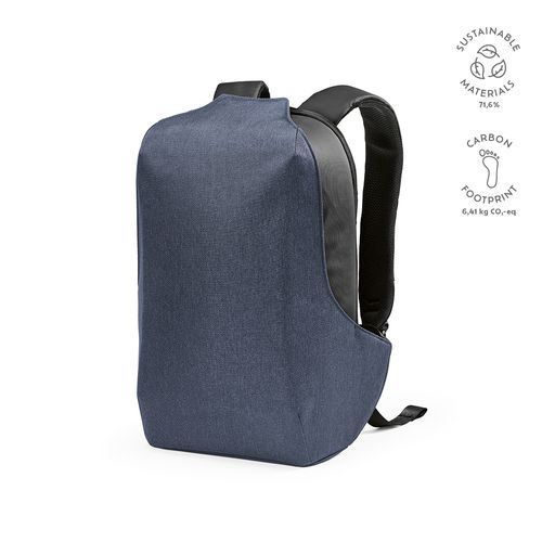 blue Mochila Abrantes; 20L de rPET. Cierre TSA y tejido anti corte