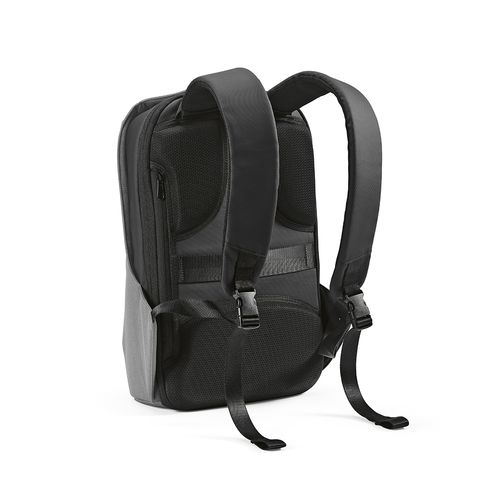 gris claro Mochila Abrantes; 20L de rPET. Cierre TSA y tejido anti corte