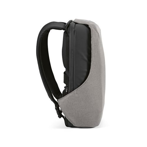 gris claro Mochila Abrantes; 20L de rPET. Cierre TSA y tejido anti corte