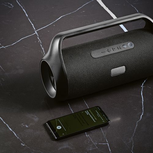 black Altavoz Newton rABS de 6000 mAh. Hasta 5 horas de autonomía. IPX5