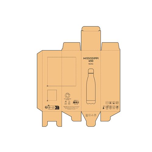 Gourde Mississippi 450 rInox 430ml. Double paroi, étanche.