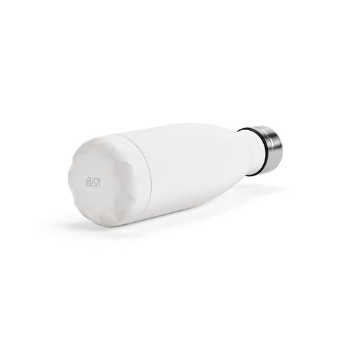 white Botella Mississippi 450 ;rInox de 430 ml. Doble pared y hermética