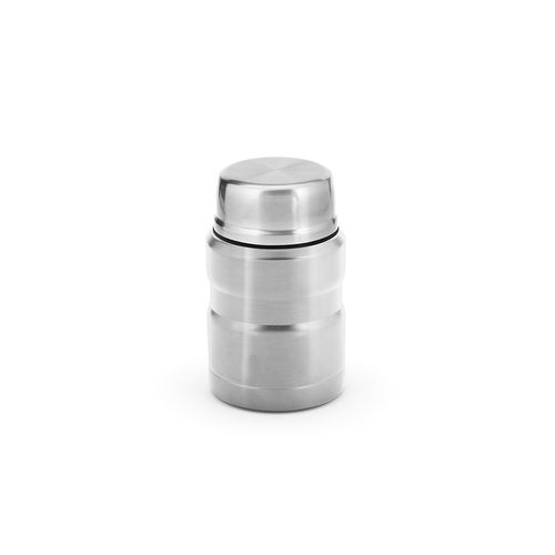 plateado Termo Dali 500; rInox, 570 ml. Doble pared. Con cuchara plegable