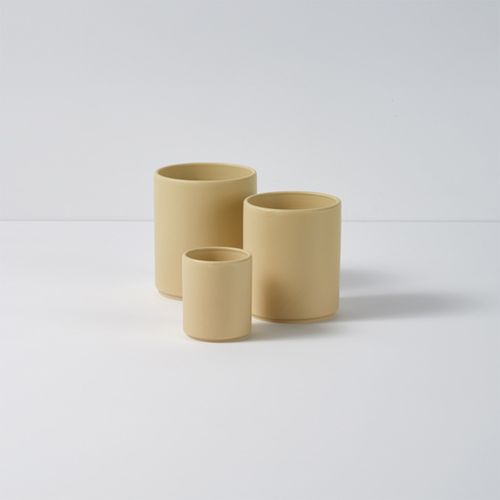 amarillo pastel Taza de cerámica Tiber 350. 350 ml . Acabado mate.