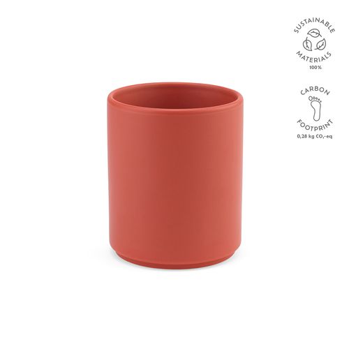 rojo mate Taza de cerámica Tiber 350. 350 ml . Acabado mate.
