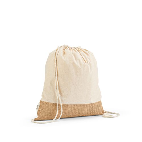 Sac à cordon Denali rCOTON 180 g/m² et jute 275 g/m²